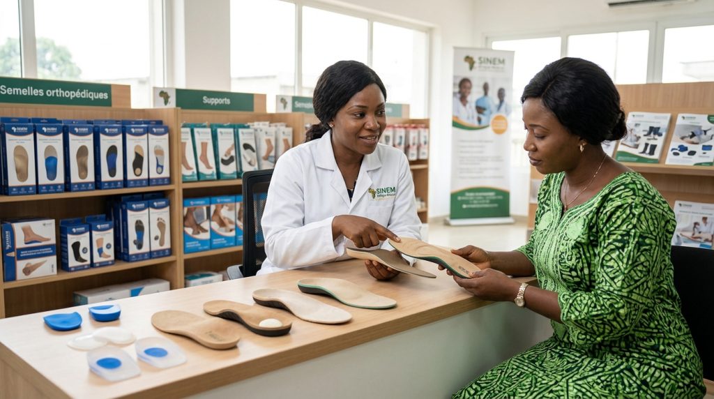 Semelles orthopédiques au Cameroun : talon, voûte plantaire et douleur du pied