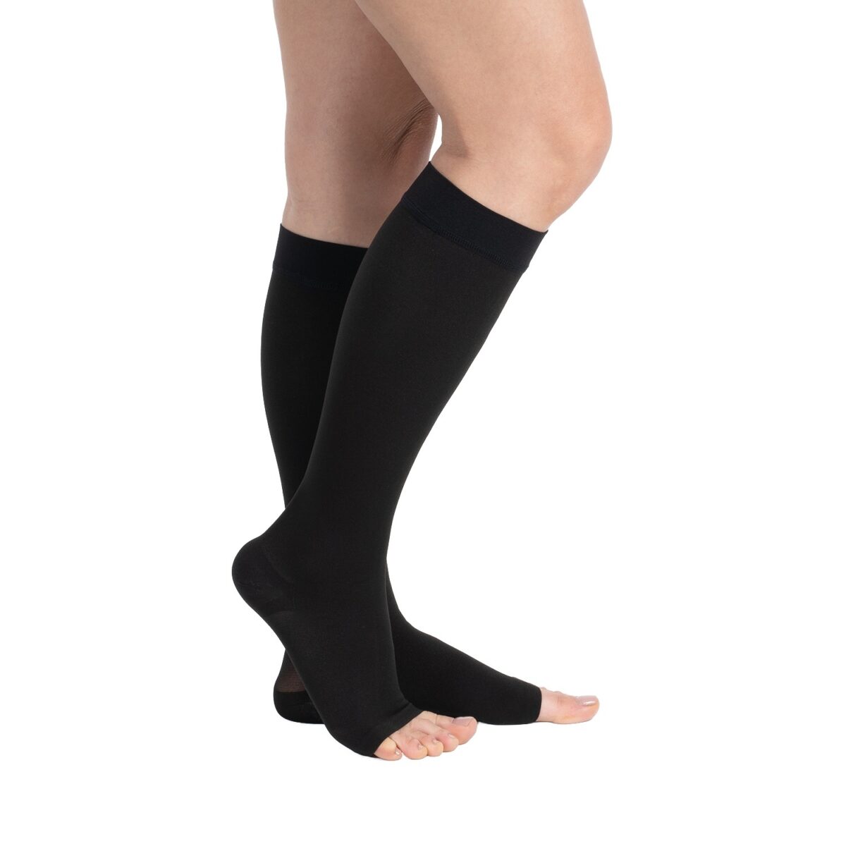 Ccl2 Knee High Stockings Open Toe (Black) - knee-high compression stocking supplied by SINEM Afrique Medical Cameroon