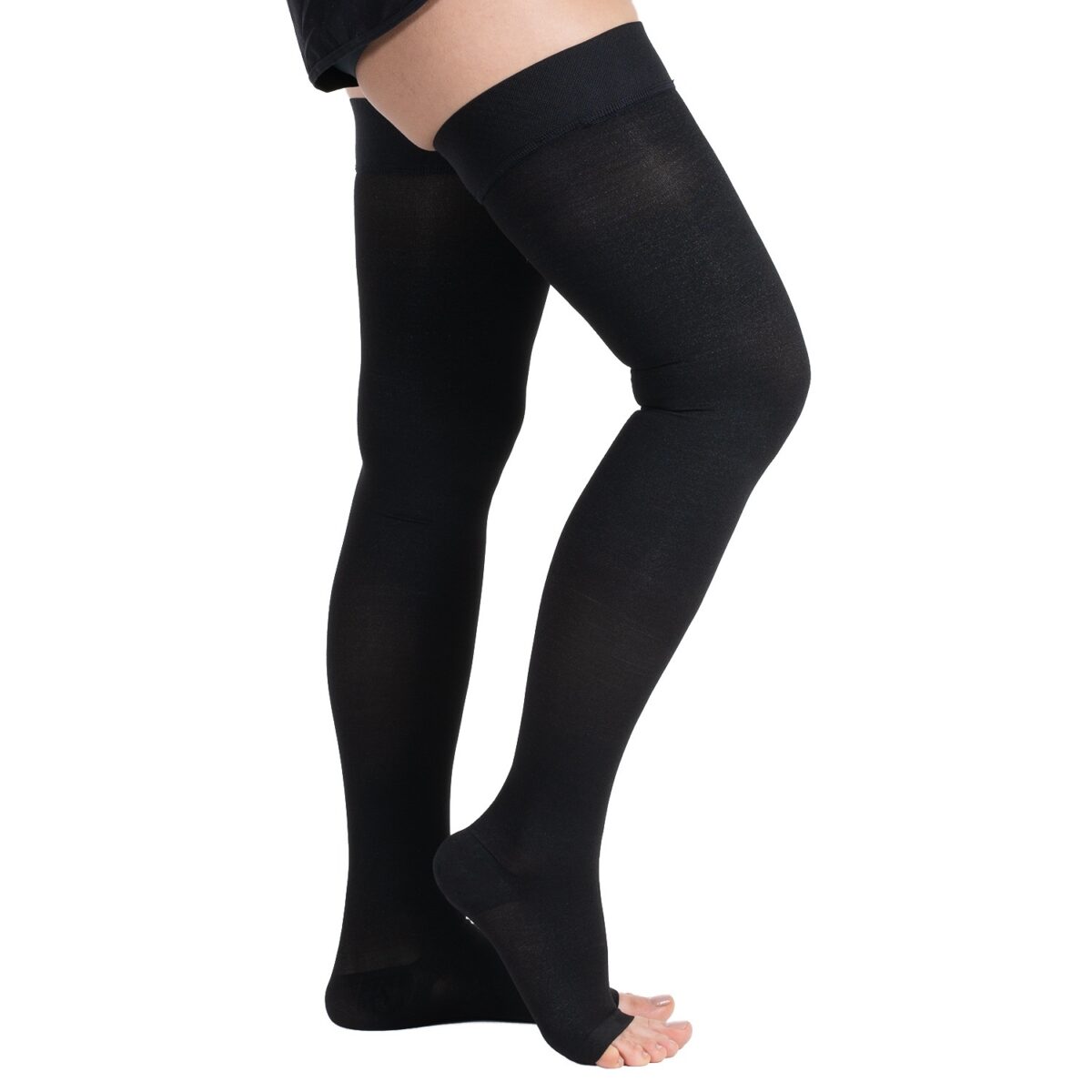 Ccl2 Tigh High Stockings Open Toe (Black) - thigh-high compression stocking supplied by SINEM Afrique Medical Cameroon